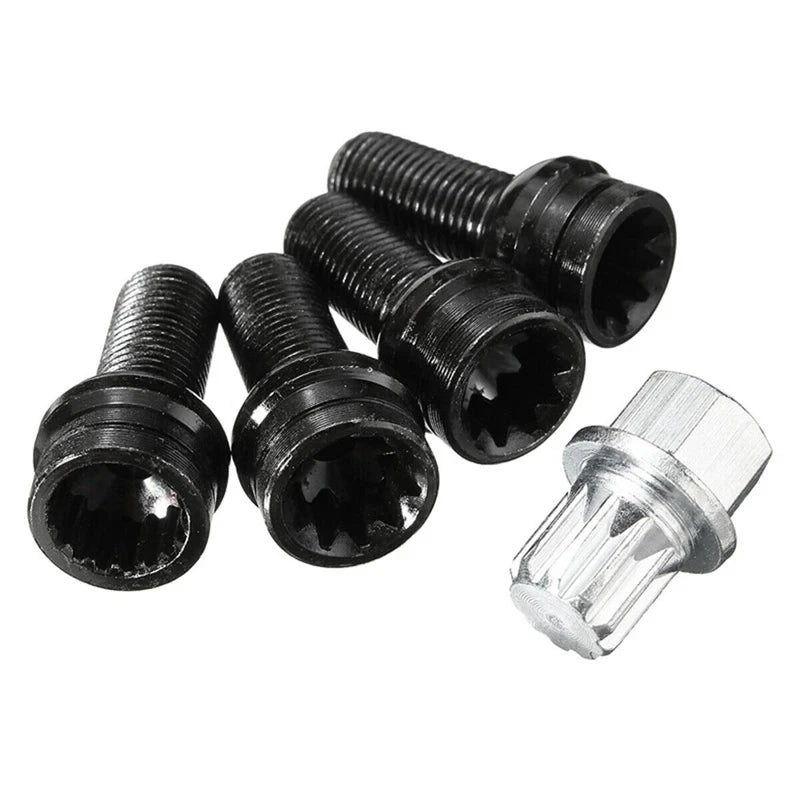 VW Bora 5-teiliges Set mit abschließbaren Radmuttern und Sicherheitsschlüssel M14x1,5