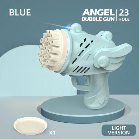 29 Holes Bubble Gun Toy For Kids Girls &ndash; No Spill Design 23 holes blue