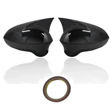 Mirror Cover Piano Black Exterior Accessories For Seat Ibiza 2008 - 2017 ABS Material by InterCyprus Trading Ltd