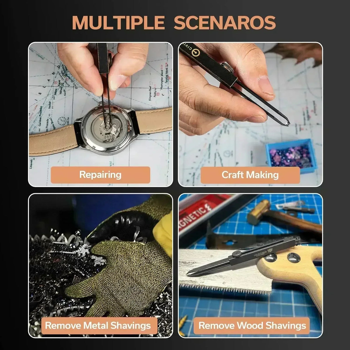 Tac-N Tweeze Retractable Forceps &ndash; Precision Stainless Steel EDC Tool