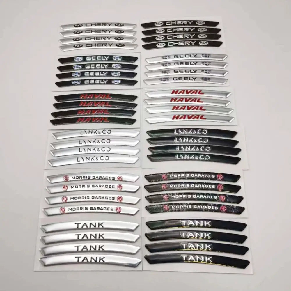 3D Aluminum Wheel Hub Emblems for Chery Tank Geely MG Lynk Co Haval by InterCyprus Trading Ltd