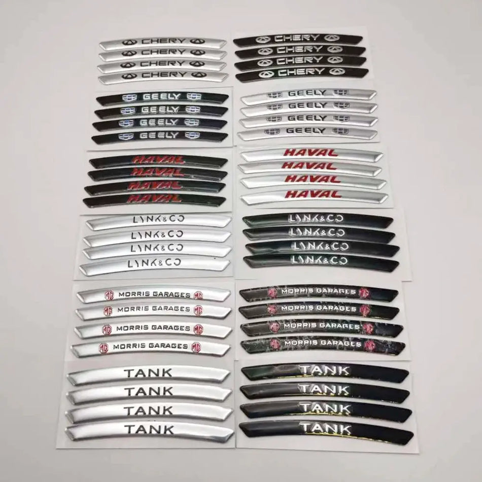 3D Aluminum Wheel Hub Emblems for Chery Tank Geely MG Lynk Co Haval by InterCyprus Trading Ltd