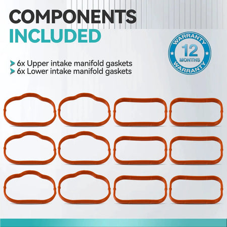 Intake Manifold Gasket Upper & Lower Set 5184562AC 5184331AC For Dodge Durango Grand Caravan Jeep Cherokee Wrangler Ram 1500 C/V by InterCyprus Trading Ltd