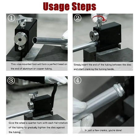 Tubing Beader Tool Manual Bead Roller Intake and Intercooler Piping Crimping Tool Fit 5/8" or Larger ID Tubes Aluminum by InterCyprus Trading Ltd