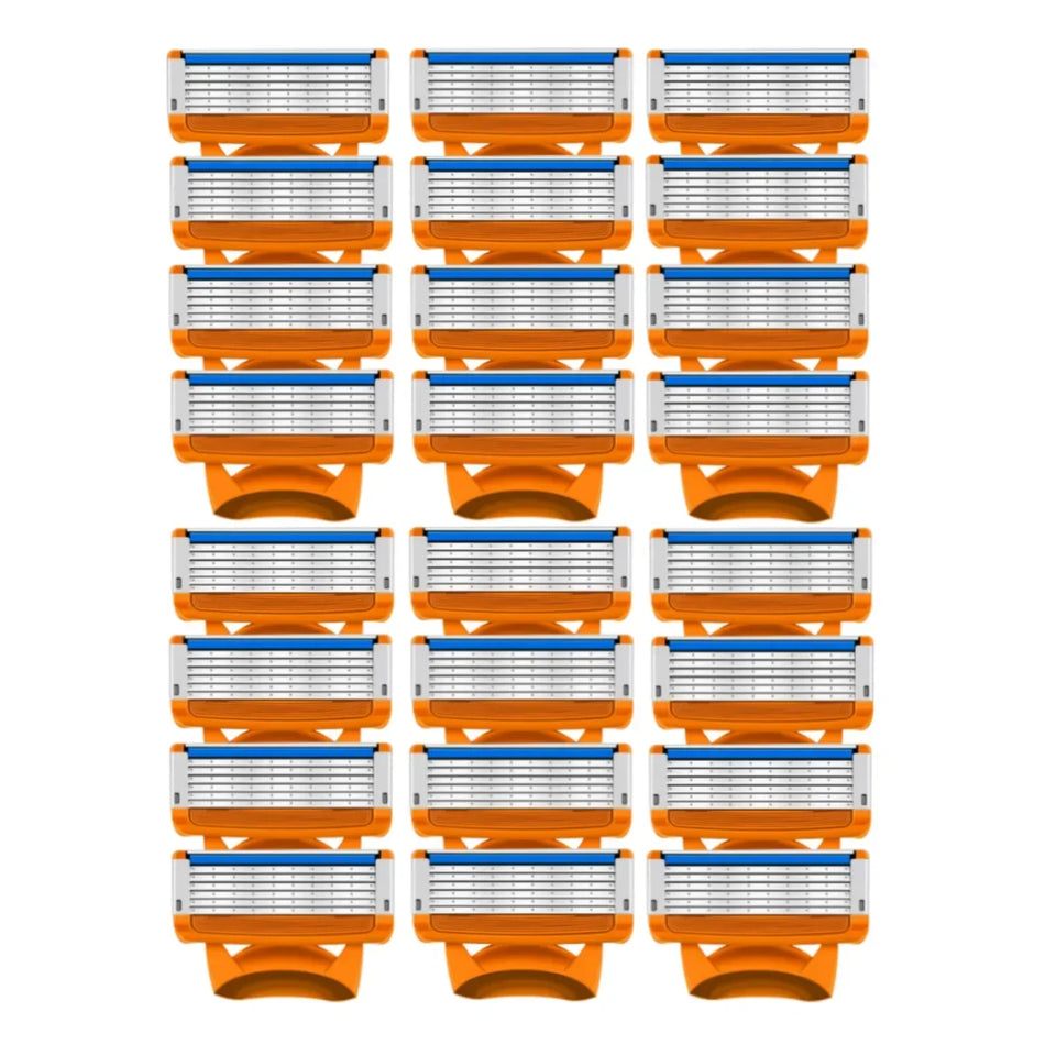 Lâminas de Barbeador de 5 Camadas para Homens, Refil para Barba Suave para Cuidados Faciais