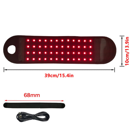 Red Infrared LED Light Belly Slimming Pad &ndash; Fat Burning Wrist Belt No Box