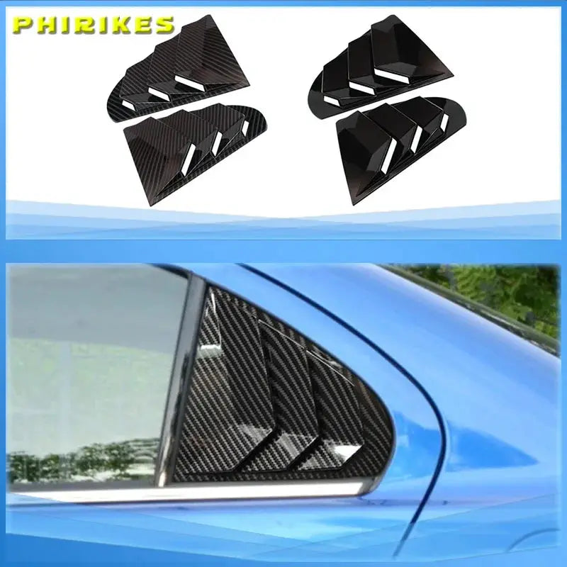For Mitsubishi Lancer EX X EVO 2008-2018 Rear Window Side Vent Shutter Louver Cover Trim Car Accessories Auto Parts Carbon Fiber by InterCyprus Trading Ltd