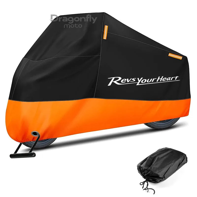 Yamaha MT09 MT07 MT03 Tracer Motorcycle Cover &ndash; Waterproof Orange / 4XL