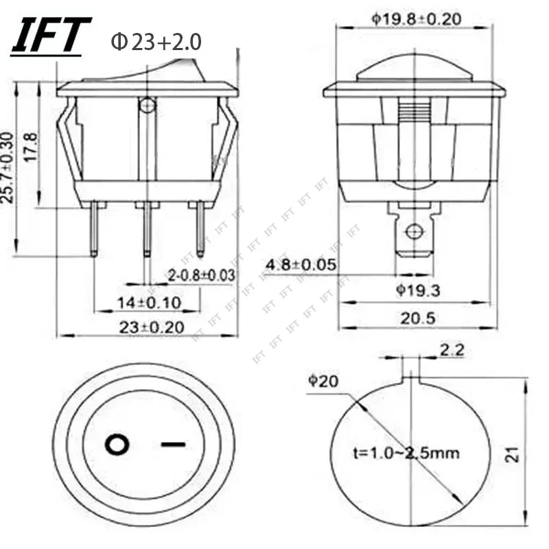 10Pcs KCD1 Rocker Switch &ndash; Illuminated Control for Dashboard Use