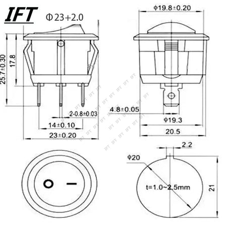 10Pcs KCD1 Rocker Switch &ndash; Illuminated Control for Dashboard Use