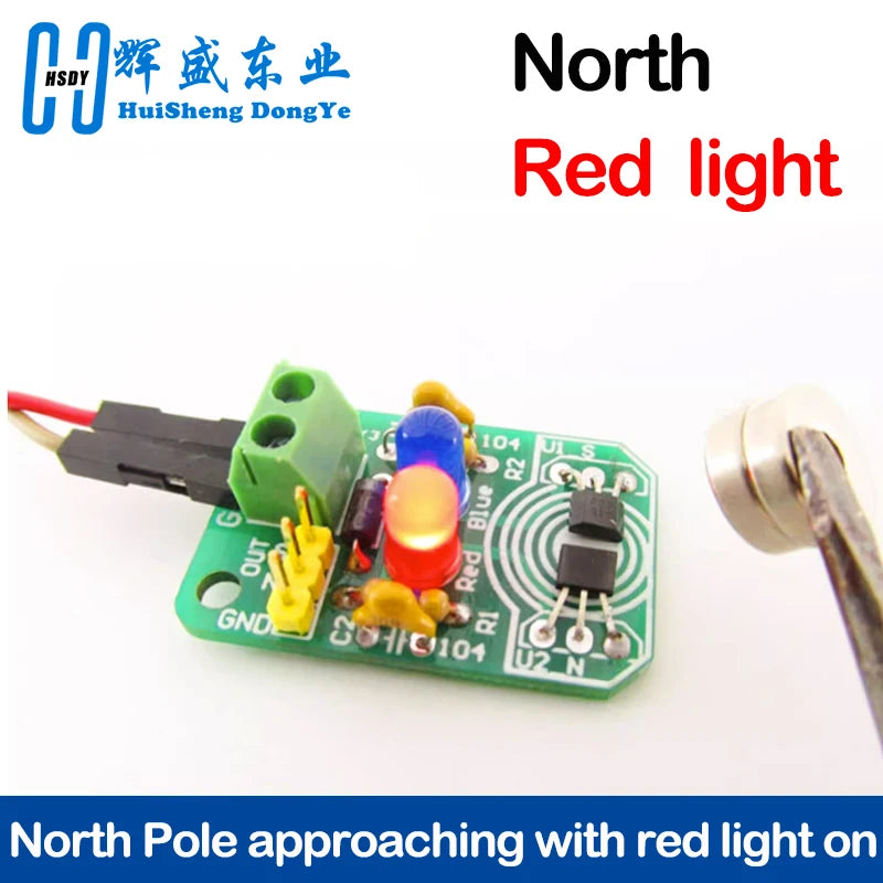 Hall Magnetic Induction Sensor &ndash; Accurate North and South Pole Detection
