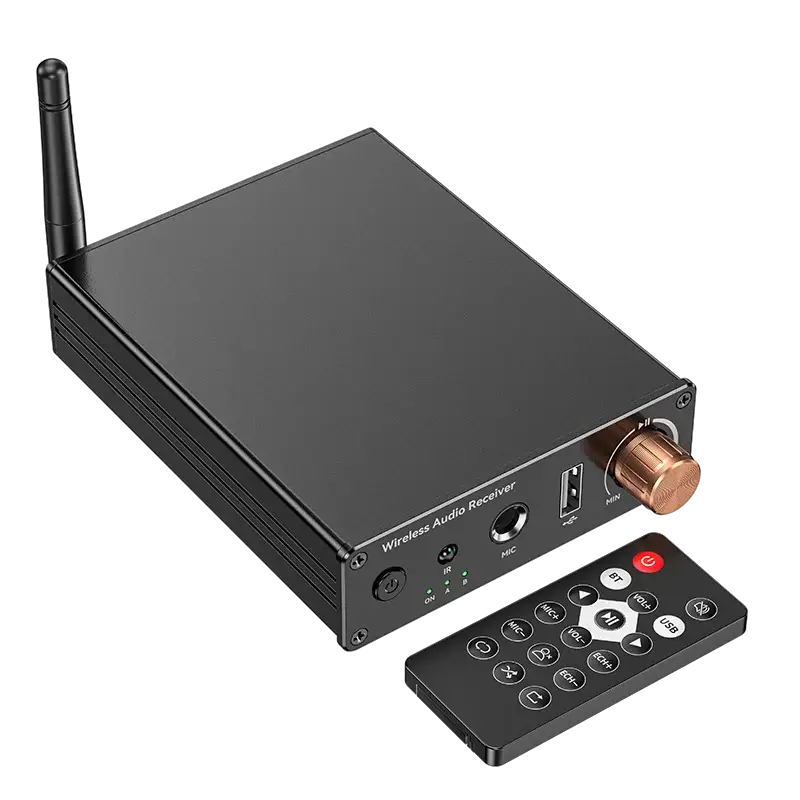 KEBIDUMEI Bluetooth 6.0 Audio Receiver 3.5mm AUX RCA USB Wireless Audio Adapter With 6.5MM Mic Remote Control For PC TV Car Kit by InterCyprus Trading Ltd