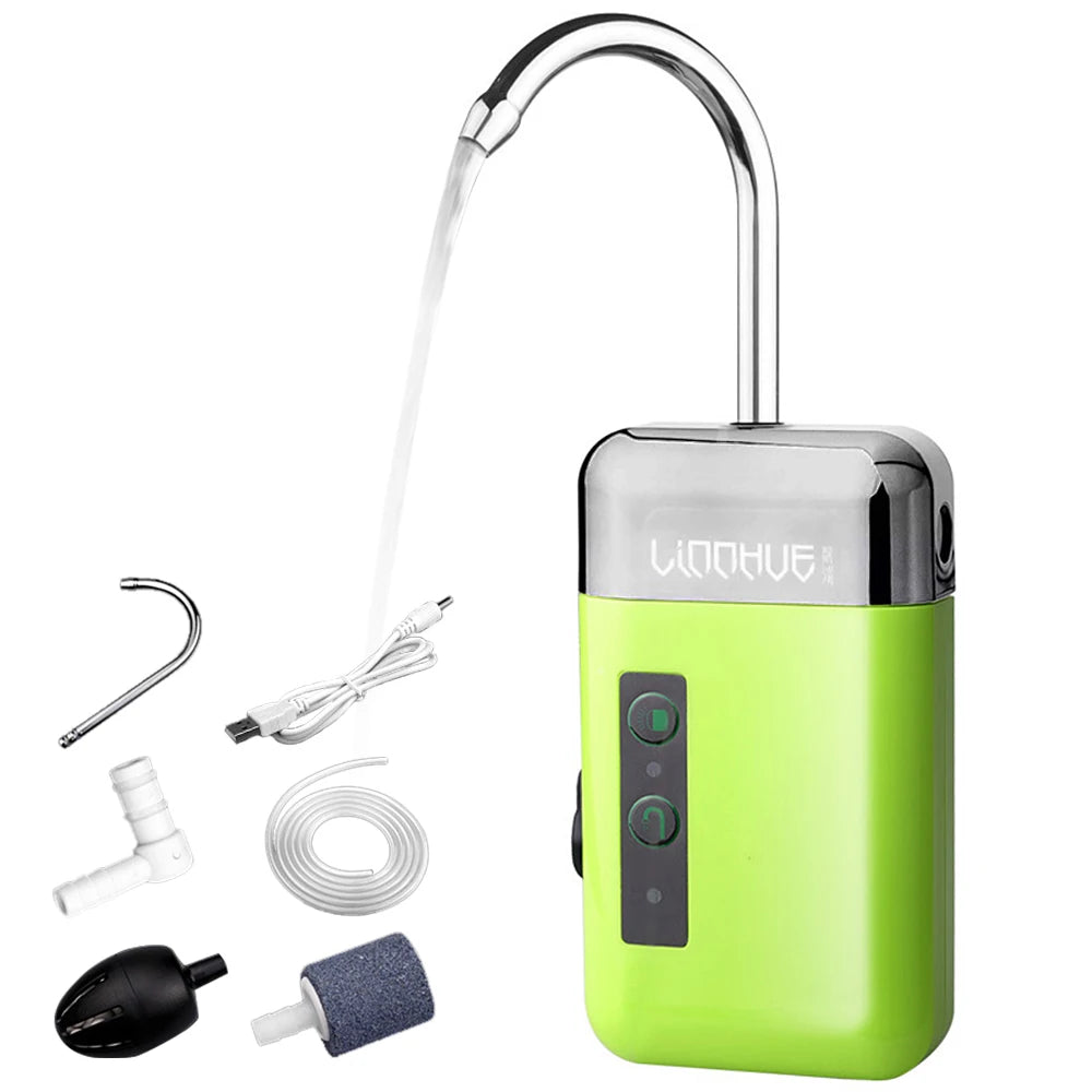 Portable Mini Oxygen Pump &ndash; 3-In-1 Inductive USB Lighting Green
