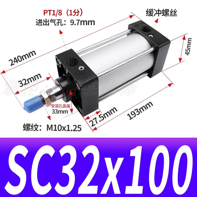 SC32 Pneumatic Actuator &ndash; Double Acting Heavy Duty SC32-100 Stroke