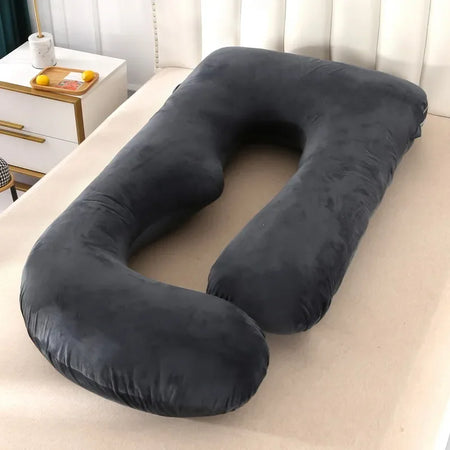3Kg J Big Pregnancy Pillow - Full Body Support for Maternity &amp; Nursing Black