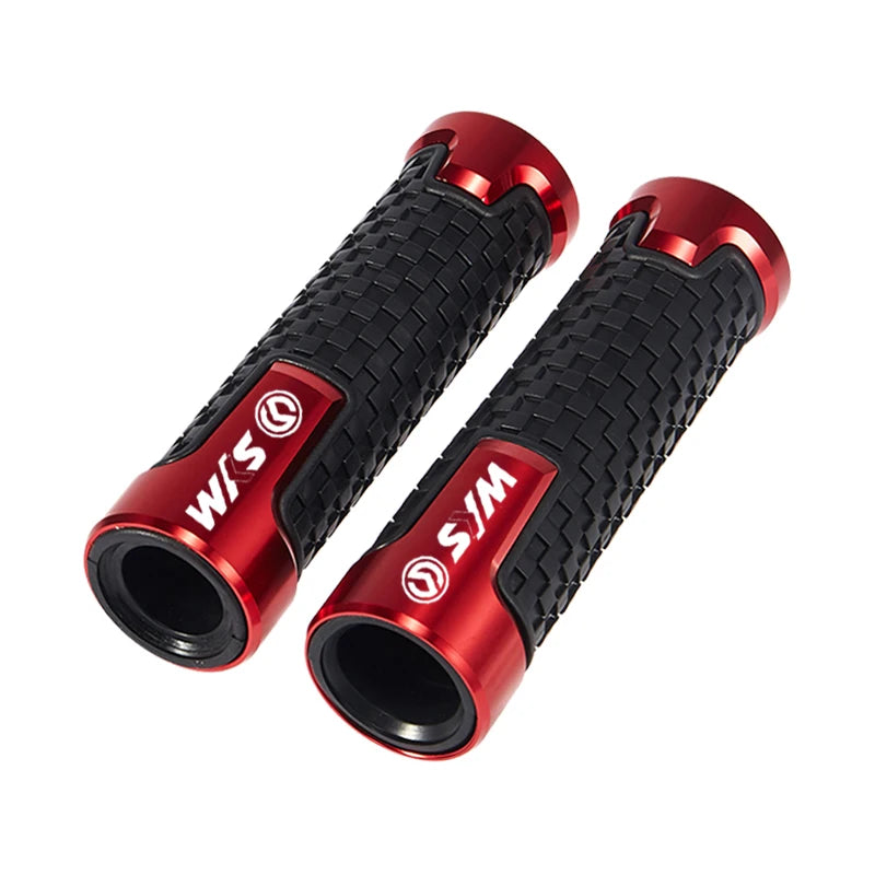 CNC Aluminium Bar End Plugs for 7/8" Motorbike Handlebars Red