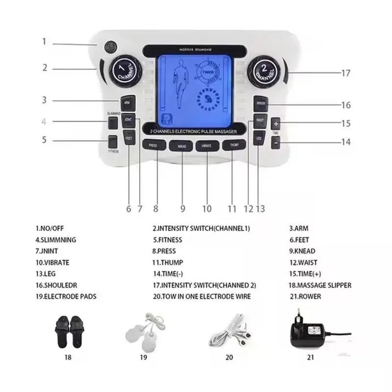 12 Modes EMS Massager - Pain Relief Therapy Device Pro