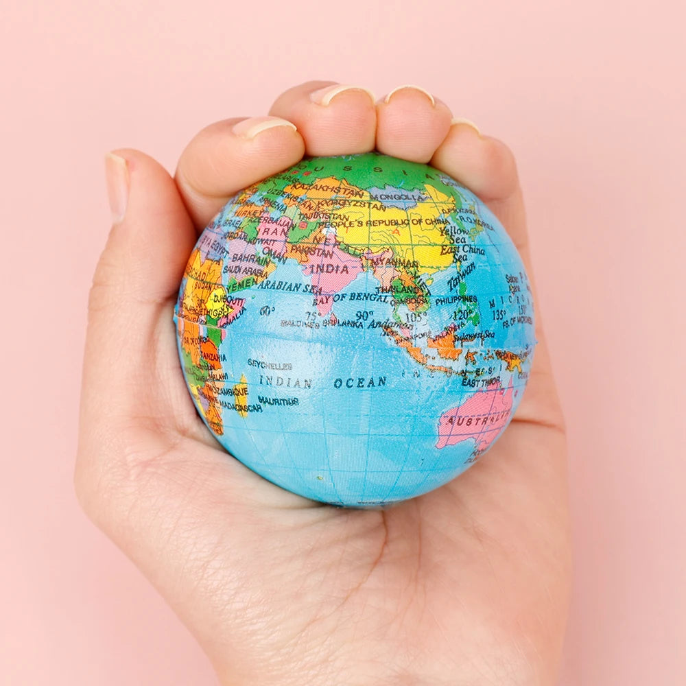 12Pcs 65mm World Map Foam Ball &ndash; Stress Relief Toy For Kids