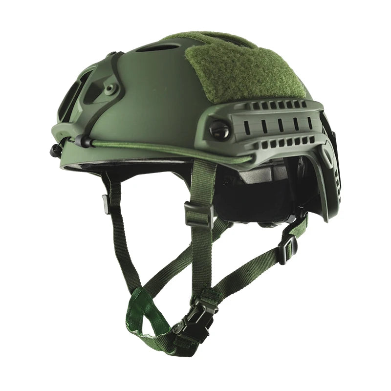 FAST Riot Helmet BOOIU &ndash; Lightweight ABS Protection Green circular hole