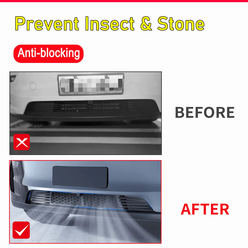 Mreža proti žuželkam na sprednjem rešetku in pokrov mreže spodnjega odbijača za Tesla Model Y in Model 3