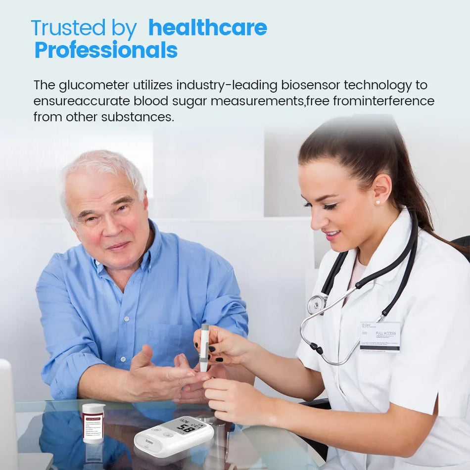 Bloedglucose- en urinezuurmonitoringset met meter en teststrips voor thuisgebruik