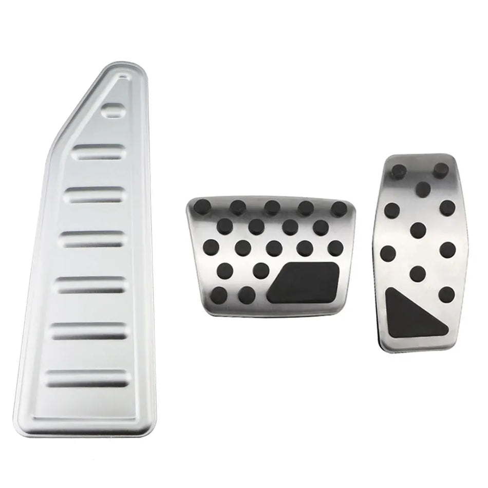 Pedal Covers for Jeep Renegade Stainless Steel and Rubber Set for Brake, Gas and Clutch Pedals with Foot Rest