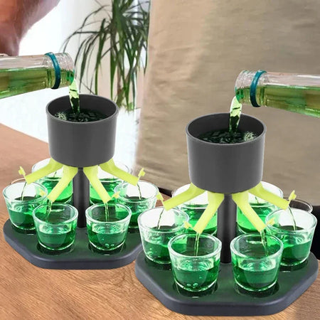 6-Shot Glass Dispenser - Perfect for Parties and Drinking Games