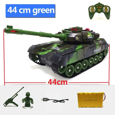 RC Tank 44/33Cm &ndash; Realistic Simulation Shooting Experience 44cm Green