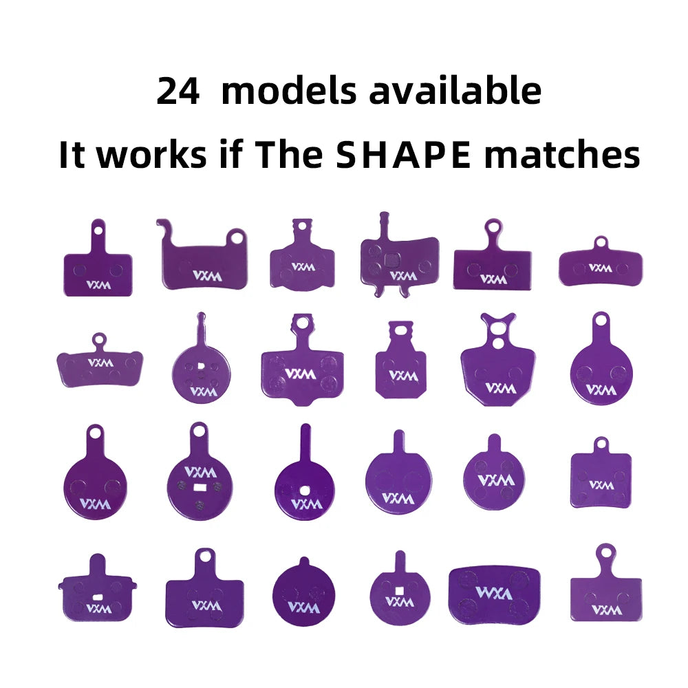 VXM Purple Polymetallic Disc Pad For Shimano B01S &ndash; Durable