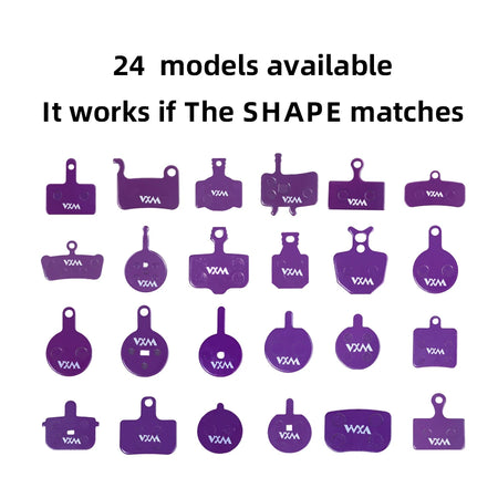 VXM Purple Polymetallic Disc Pad For Shimano B01S &ndash; Durable