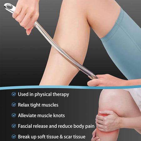 Gua Sha Stainless Steel Tool &ndash; M-Shaped Design for Versatile Massage