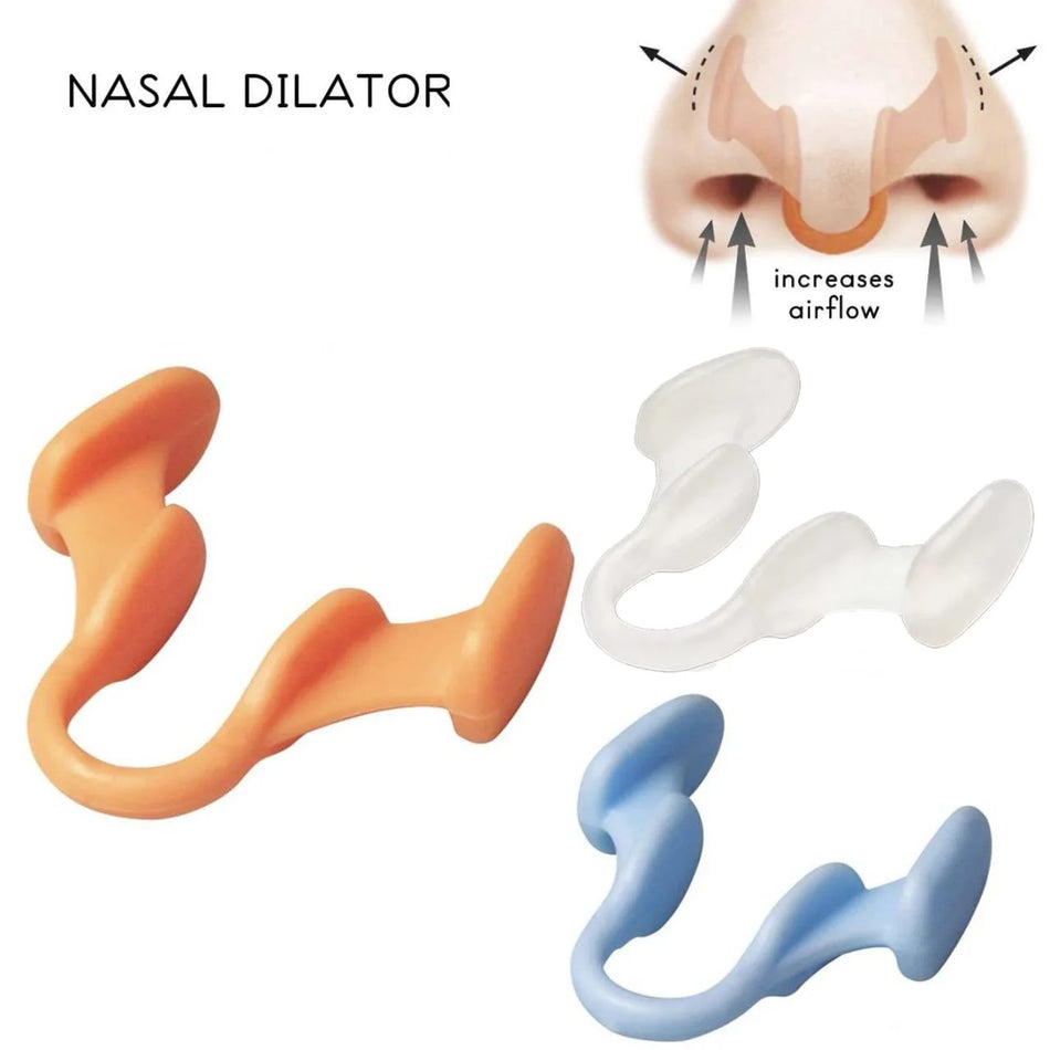 Clip nazal din silicon anti-sforăit, dilatator nazal pentru respirație ușoară, ajutor pentru somn.