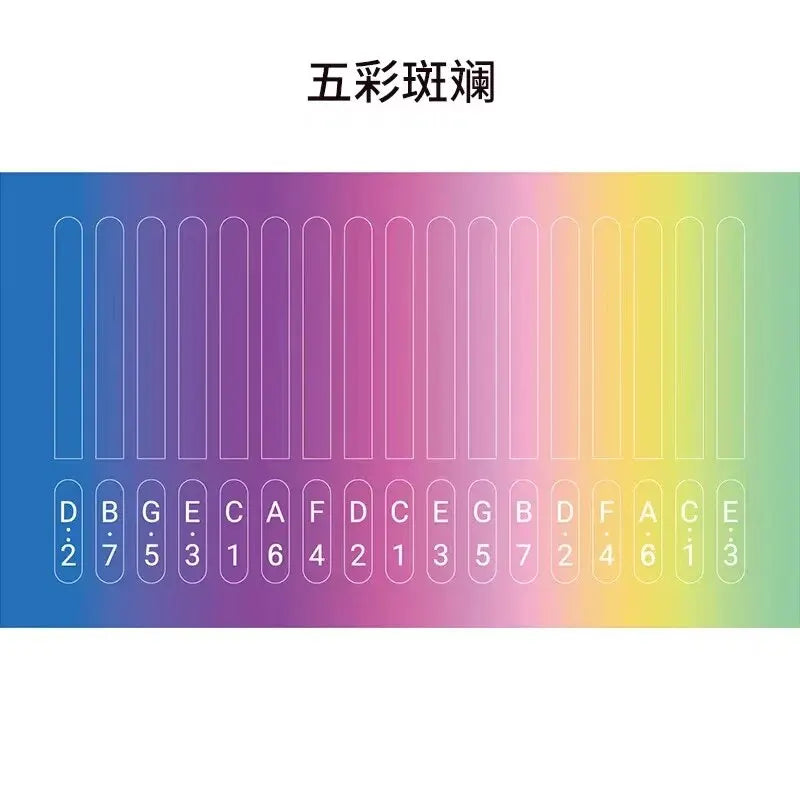 Miwayer 17 Keys Kalimba Sticker &ndash; Easy Learning Tool Colorful