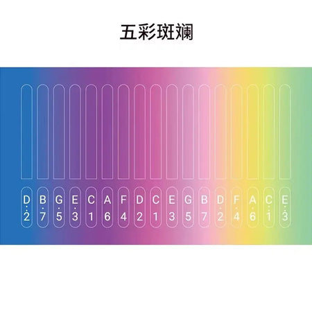 Miwayer 17 Keys Kalimba Sticker &ndash; Easy Learning Tool Colorful