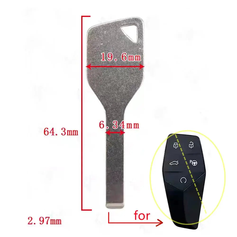 2 pcs/ lot Car Emergency Insert Small Key Blade for MG One Smart Card Remote Key by InterCyprus Trading Ltd