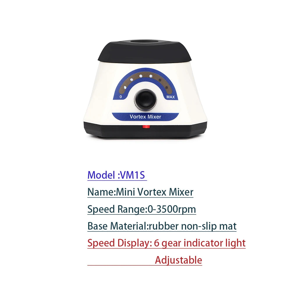 Laboratory Mini Vortex Mixer VM1S &ndash; 3500rpm Vortex Mixing VM1S / EU Plug