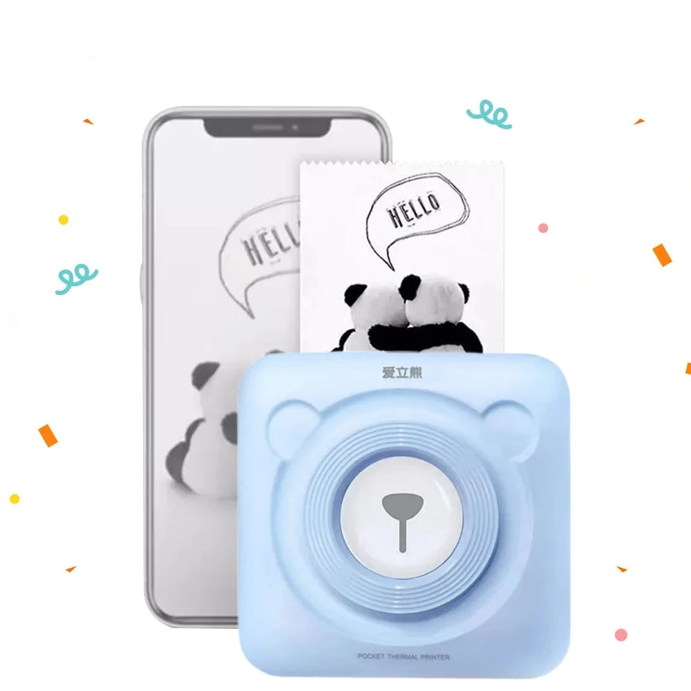 Peripage A6 Pocket Printer 203dpi &ndash; Bluetooth Thermal Print Blue Printer