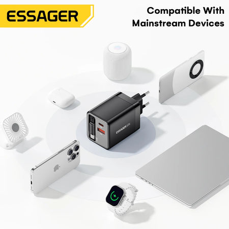 Essager 65W GaN Charger With Retractable Cable &ndash; PD Charge