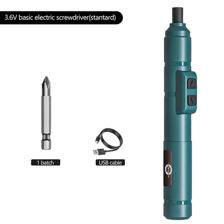 Cordless Electric Screwdriver with 2000mAh Battery - Deli 4V Power Tool Set Standard Style 1
