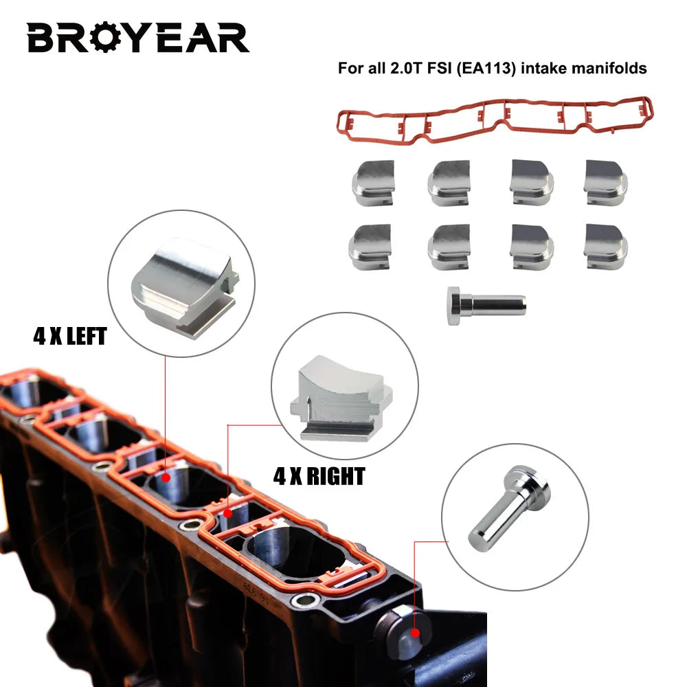 Intake Manifold Runner Flap Delete Gasket For Audi Skoda Seat EA113 VW 2.0 TFSI by InterCyprus Trading Ltd
