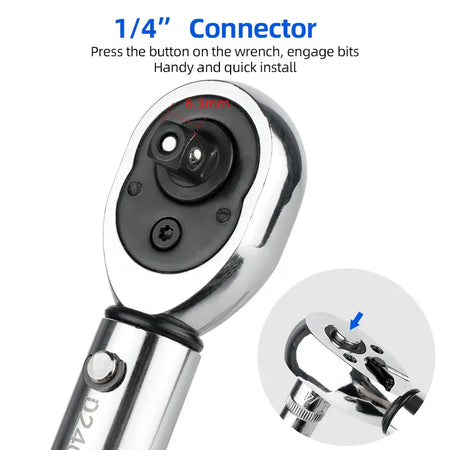 Deemount 1/4 Inch Drive Click Torque Wrench &ndash; Precision Torque Adjustment