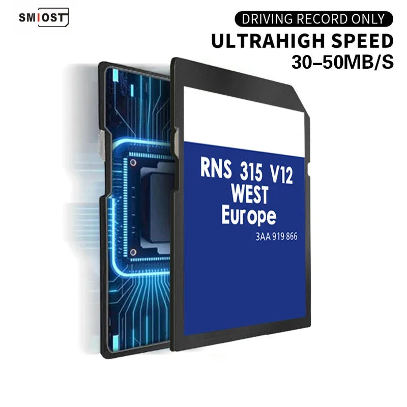 8GB Memory Card For VW RNS315 - Fast European Map Loading