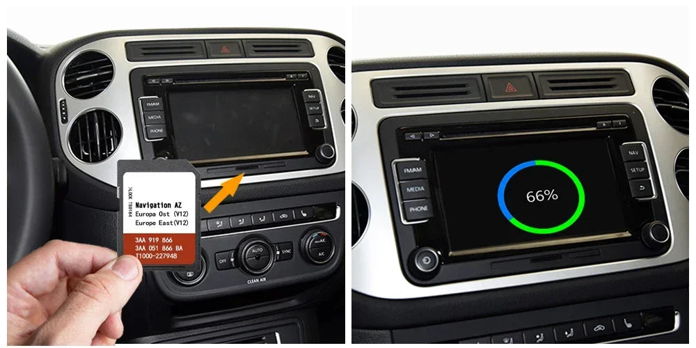 AZ V12 East Use VW Sharan 7N 2010-2015 Map SD Card &ndash; 8GB