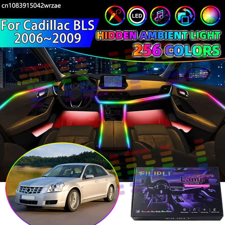 For Cadillac BLS 2006~2009 2007 2008 RGB Car Interior Ambient Lights Strips Breathing Lighting Kit App Control LED strips Auto by InterCyprus Trading Ltd