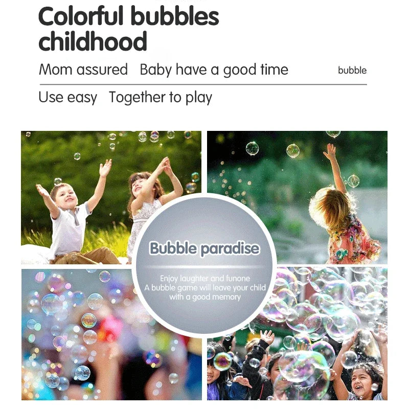 Electric Bubble Gun &ndash; Large Capacity Blower With Music Pink Backpack