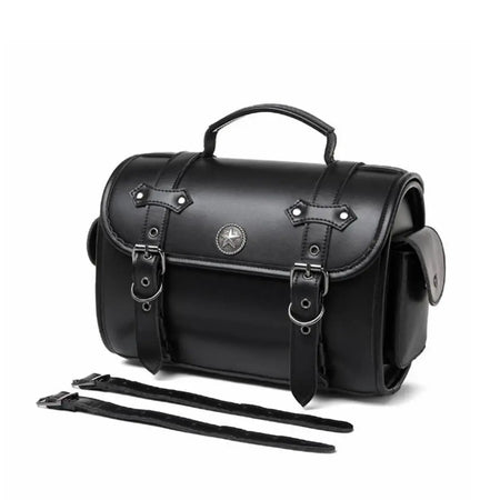 Motorcycle Bag Saddlebags PU Leather Front Fork Tail Saddle Bag Luggage For Harley Chopper Bobber Cruiser Sportster XL 883 1200 by InterCyprus Trading Ltd