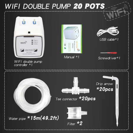 Smart WIFI Automatic Drip Irrigation System with Dual Pumps