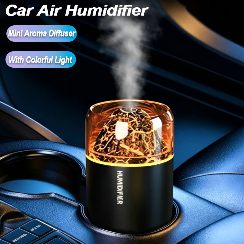 Mini ovlaživač zraka za automobil od 180 ml, USB difuzor eteričnih ulja sa svjetlom
