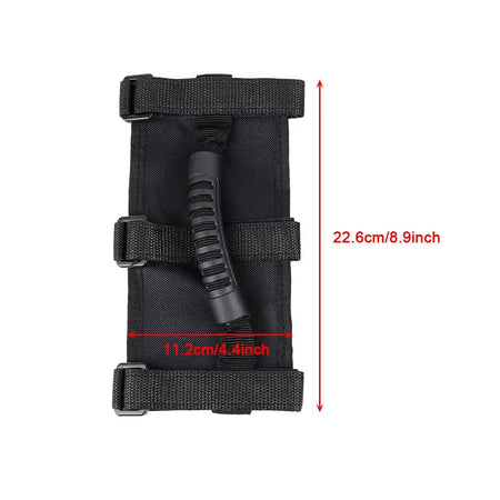 2pcs Premium Roll Bar Grab Handle Black for Jeep Wrangler CJ YJ TJ JK by InterCyprus Trading Ltd