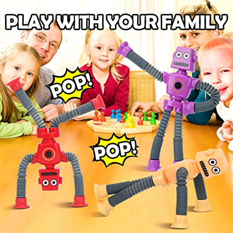Giraffe Telescopic Suction Cup Robot Toys - Stress Relief Fun for Kids